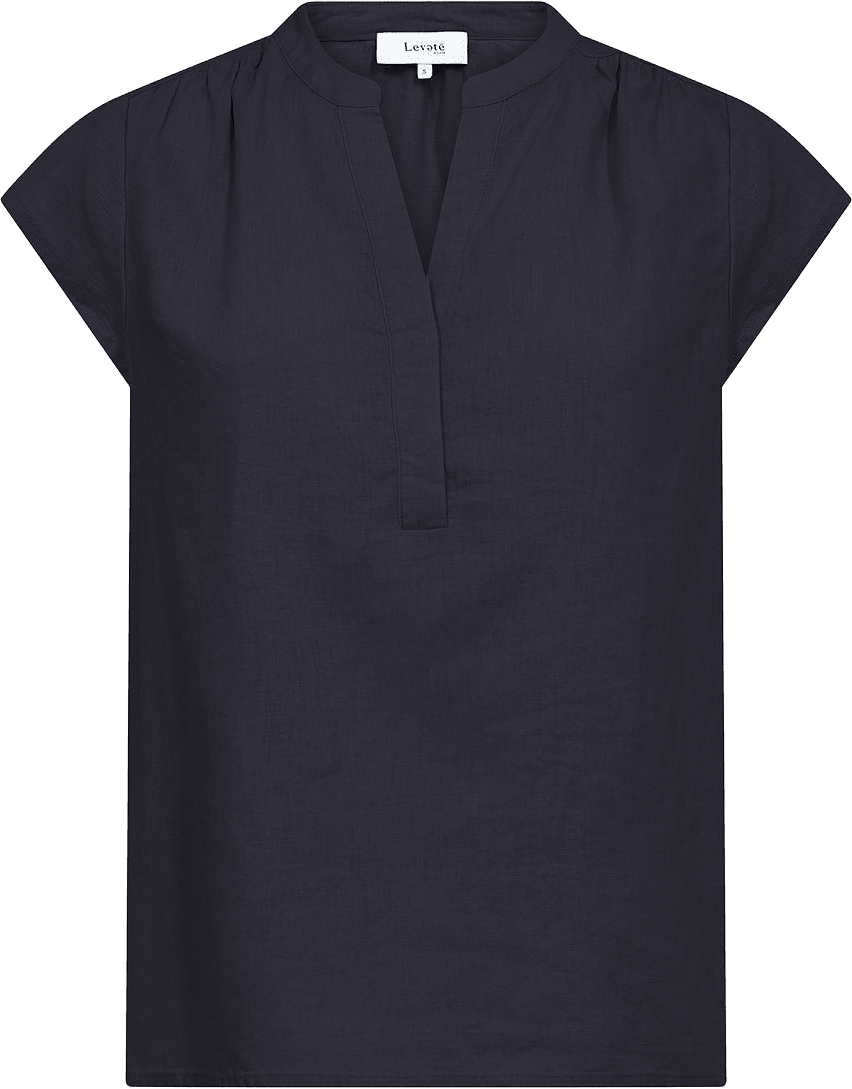 Naja 19 Blouse, från Leveté Room, i färgen Dark Navy.