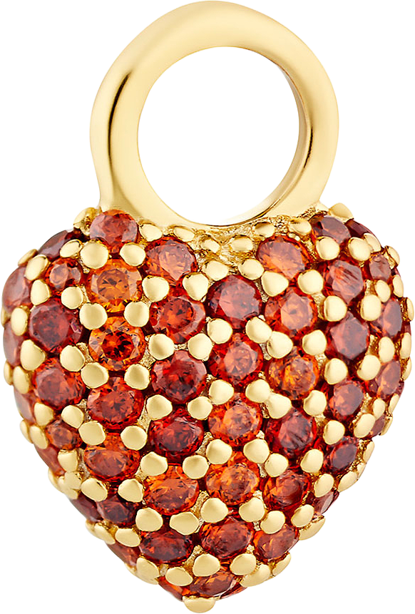 Signature Eternal Heart Mini Pendant, från Charlotte Bonde STHLM, i färgen Gold/ Garnet.