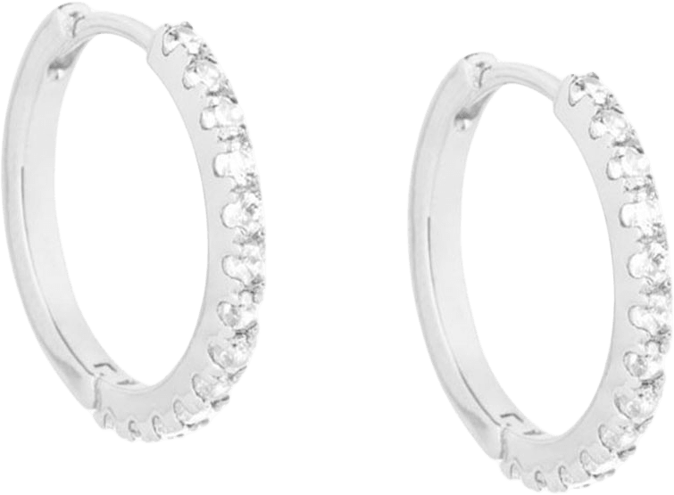 Irma Eternity Hoops Earrings, från Charlotte Bonde STHLM, i färgen Silver/Rock Crystal.