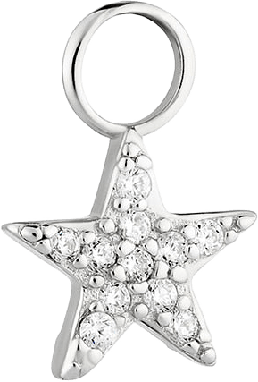 Signature Petite Star Pendant, från Charlotte Bonde STHLM, i färgen Silver/Rock Crystal.