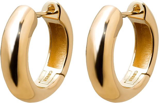 Timeless Chunky Hoops, från Charlotte Bonde STHLM, i färgen Gold.