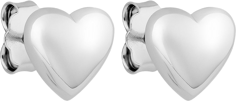 Signature Heart Studs Silver, från Charlotte Bonde STHLM, i färgen Silver.