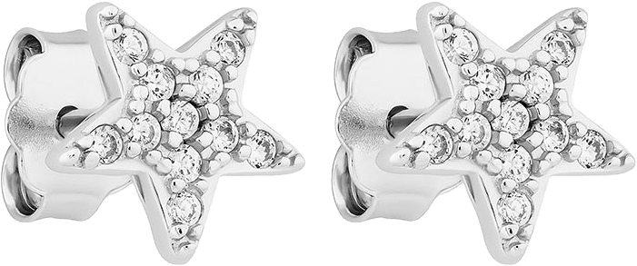 Signature Star Studs, från Charlotte Bonde STHLM, i färgen Silver/White Crystal.