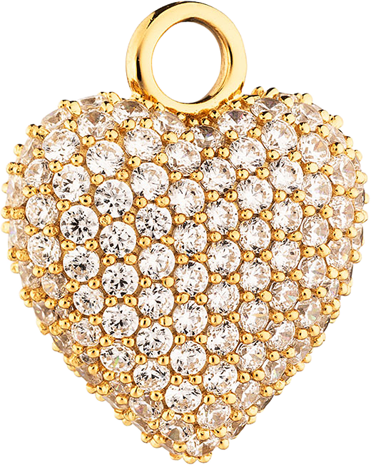 Signature Eternal Heart Pendant, från Charlotte Bonde STHLM, i färgen Gold/ Rock Crystal.