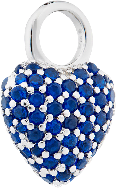 Signature Eternal Heart Mini Pendant, från Charlotte Bonde STHLM, i färgen Silver/Blue Spinel.