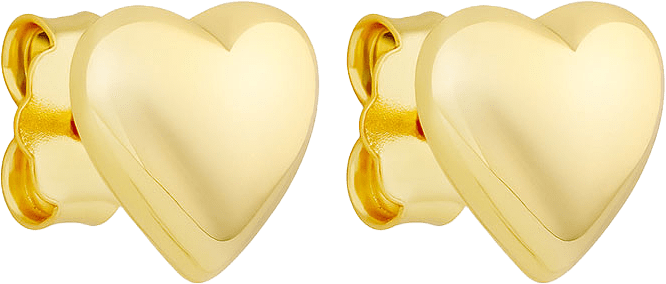 Signature Heart Studs Silver, från Charlotte Bonde STHLM, i färgen Gold.
