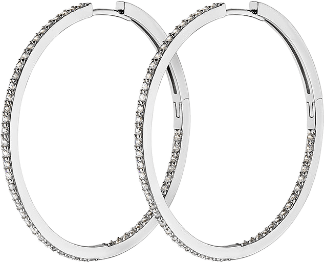 Irma Eternity Amazon Hoops, från Charlotte Bonde STHLM, i färgen Silver/ Rock Crystal.