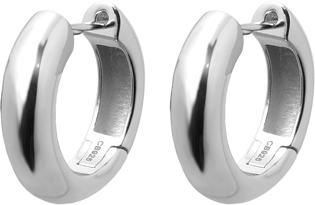 Timeless Chunky Hoops, från Charlotte Bonde STHLM, i färgen Silver.