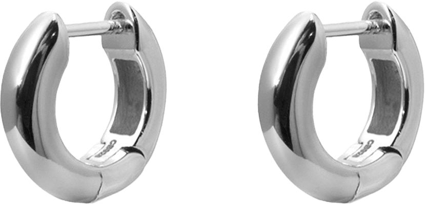Timeless Tiny Hoops, från Charlotte Bonde STHLM, i färgen Silver.