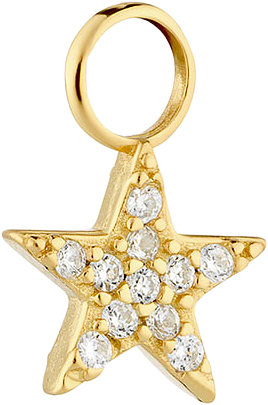 Signature Petite Star Pendant, från Charlotte Bonde STHLM, i färgen Gold/Rock Crystal.