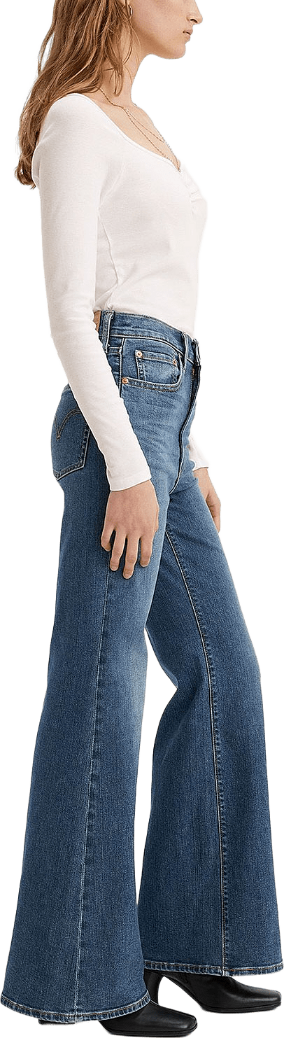 Ribcage Bell Jeans, från Levis Acc, i färgen Dark Indigo - Worn In.