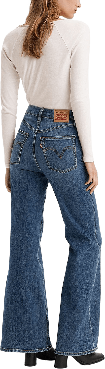 Ribcage Bell Jeans, från Levis Acc, i färgen Dark Indigo - Worn In.