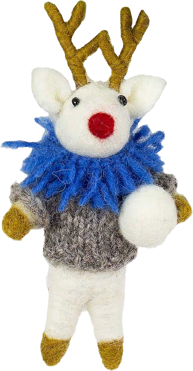 RUDOLF W BLUE COLLAR Julhänge, från A World of Craft, i färgen Vit.