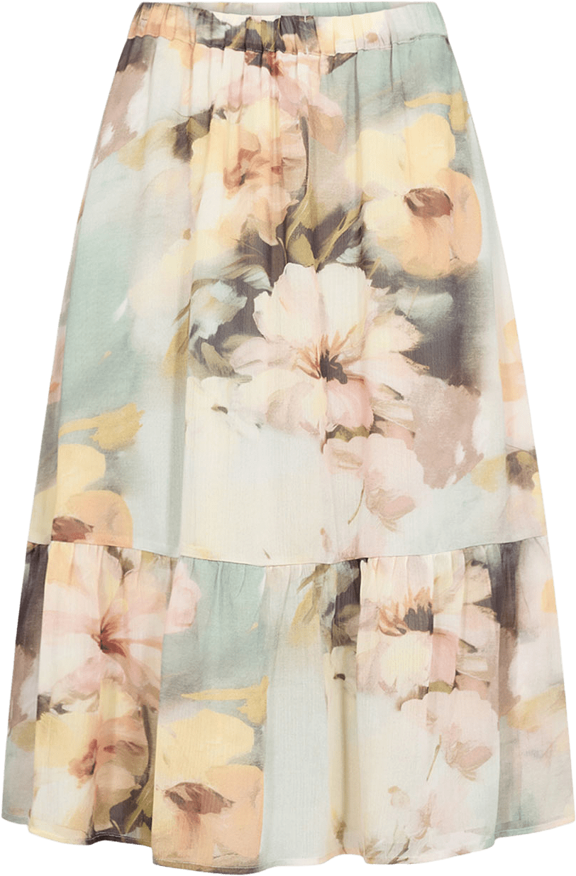 Sc-Carmen 3 Skirt, från Soyaconcept, i färgen Bok Choy Combi.