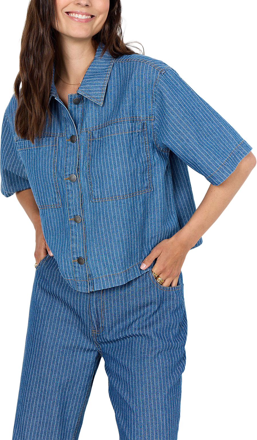 Sc-Caisho 1 Jacket, från Soyaconcept, i färgen Moonlight Blue Denim.