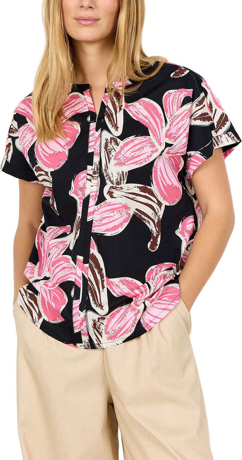 Sc-Caralina 1 Blouse, från Soyaconcept, i färgen Rapture Rose Combi.