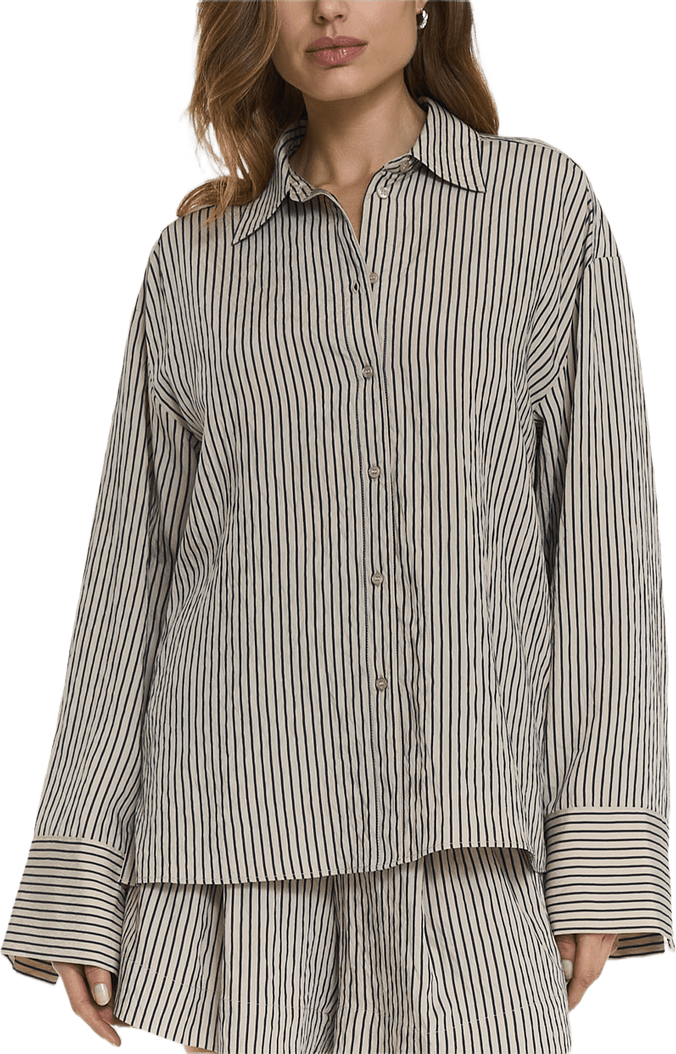 Arwa Shirt Blouse, från Twist & Tango, i färgen Navy Beige Stripe.