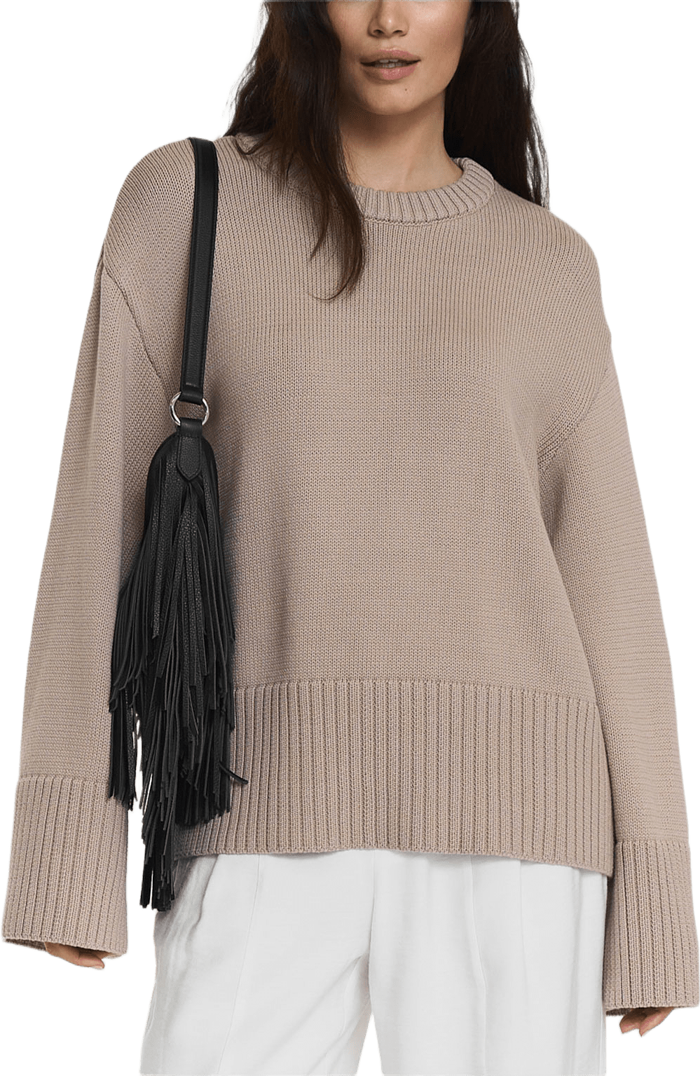 Adoni Knitted Sweater, från Twist & Tango, i färgen Lt Taupe.