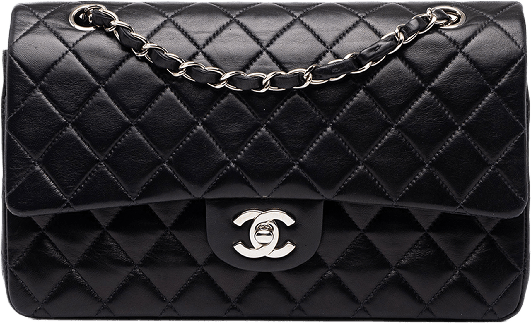 Chanel Medium Classic Lambskin Double Flap, från Luxclusif, i färgen svart.