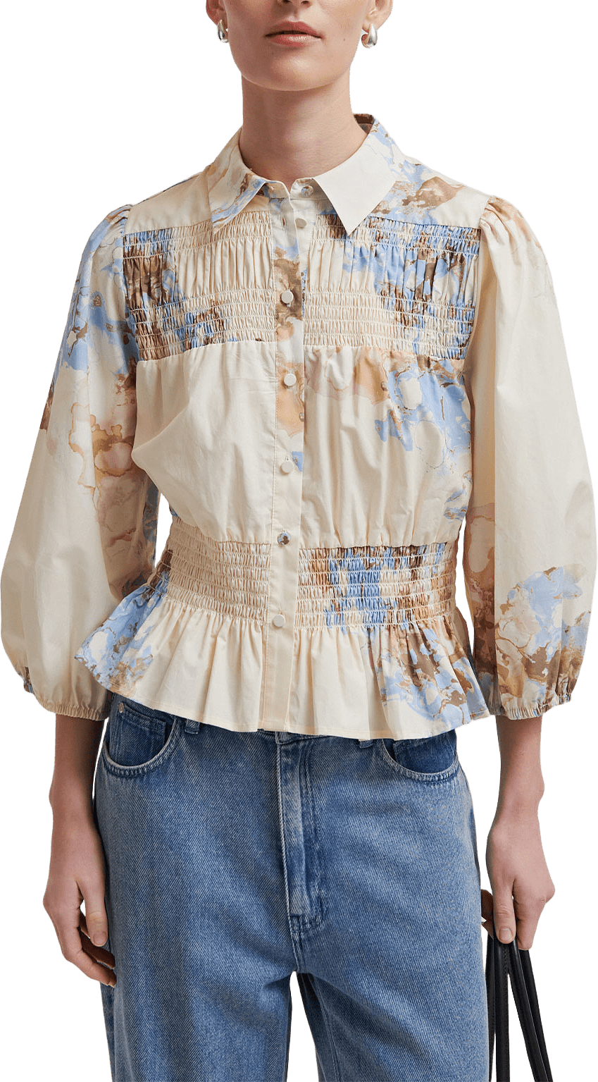 Sirmione Shirt, från Second Female, i färgen Windsurfer.