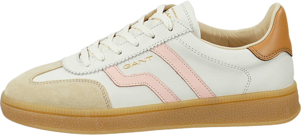 Cuzima Sneaker, från GANT, i färgen Off White/Peachpink.