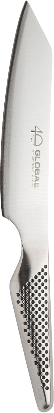 Jubileumskniv 40år Kiritsuke 15cm, från Global, i färgen Rostfritt.