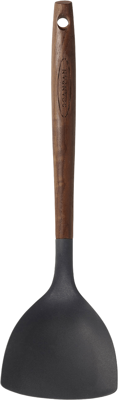 Grytslev/wokspade Silicon, från Scanpan, i färgen Natur/Svart.