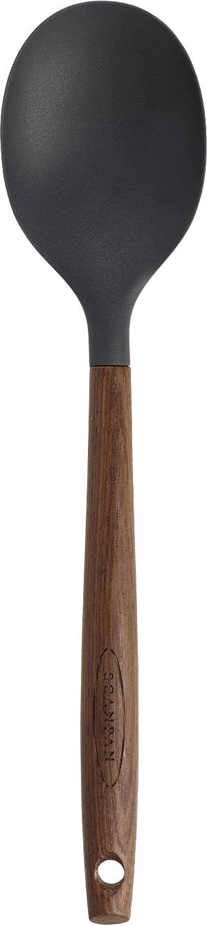 Serveringssked Silicon, från Scanpan, i färgen Natur/Svart.