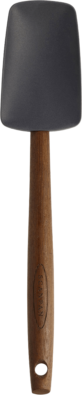 Slickepott skålad Silicon, från Scanpan, i färgen Natur/Svart.