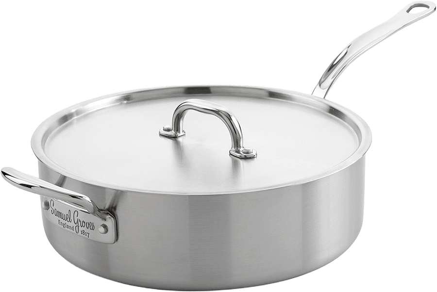 Traktörpanna med lock Classic Stainless Steel 26 cm, från Samuel Groves, i färgen Rostfri.