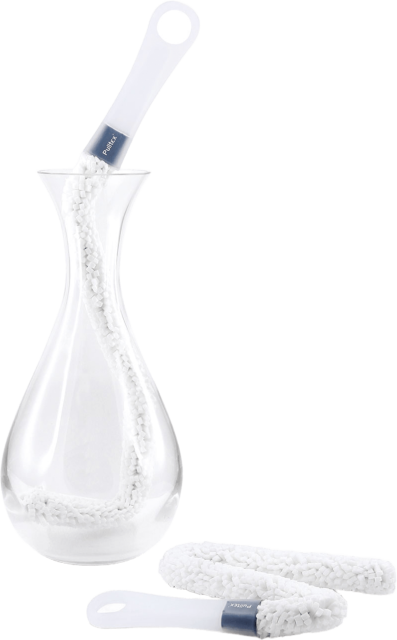 Karaffborste med handtag, från Pulltex, i färgen Vit.