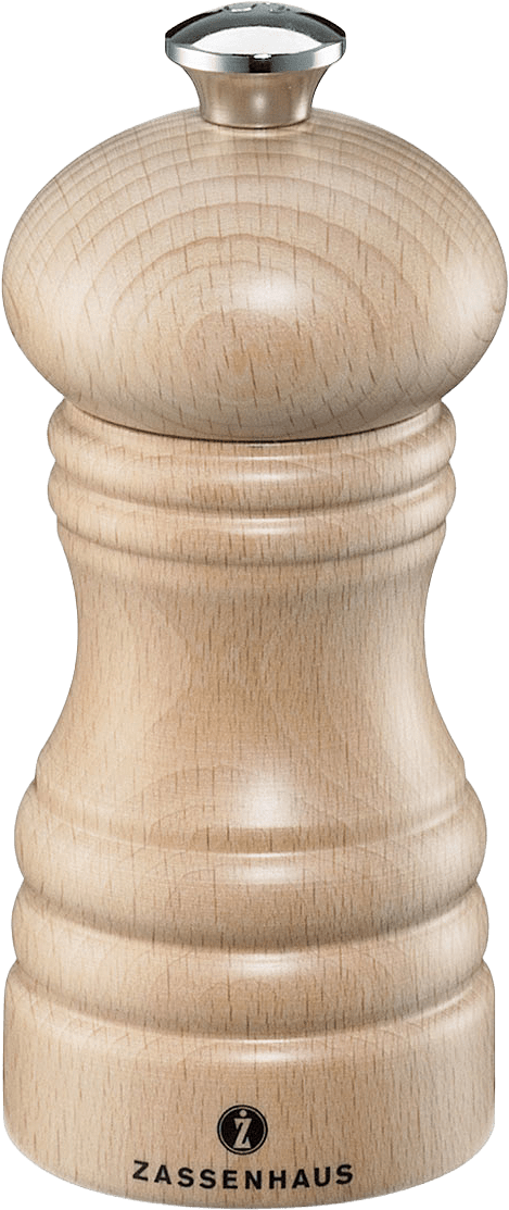 Saltkvarn bok 12 cm, från Zassenhaus, i färgen Natur.