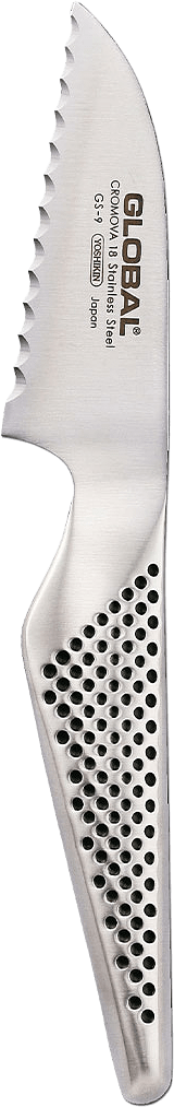 Tomatkniv 8 cm, från Global, i färgen Rostfri.