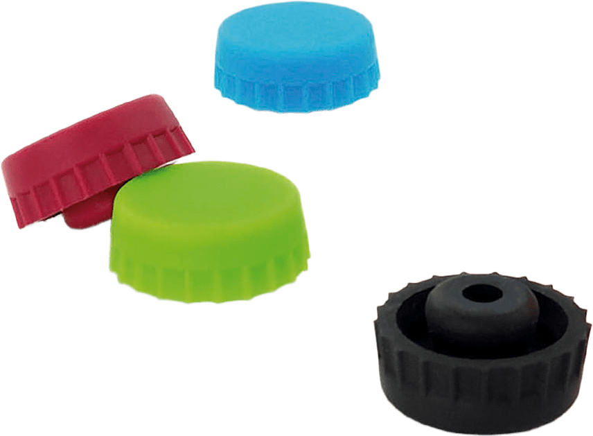 Silicone beer stopper 2-pack svart/mix färg, från Pulltex, i färgen Multi Colour.