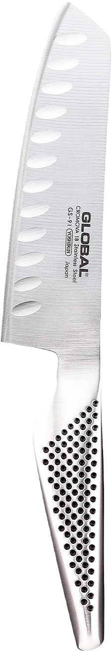 Grönsakshacka olivslipad 14 cm, från Global, i färgen Rostfri.