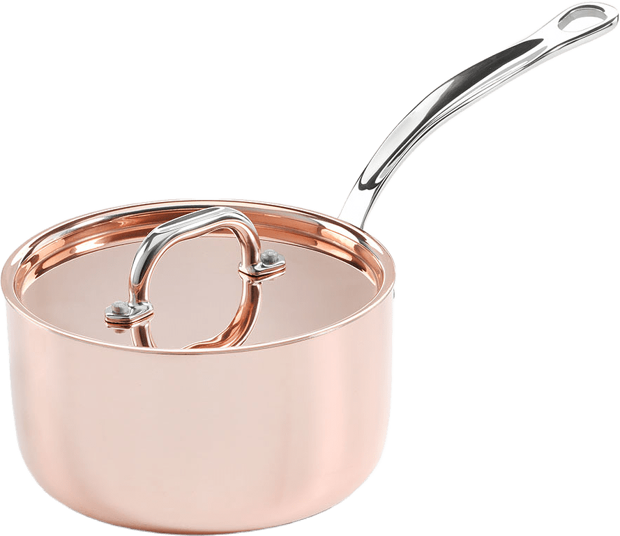 Kastrull i koppar med lock 2 l för induktion, från Samuel Groves, i färgen Koppar.