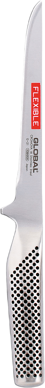 Filékniv 16 cm flexibel, från Global, i färgen Rostfri.