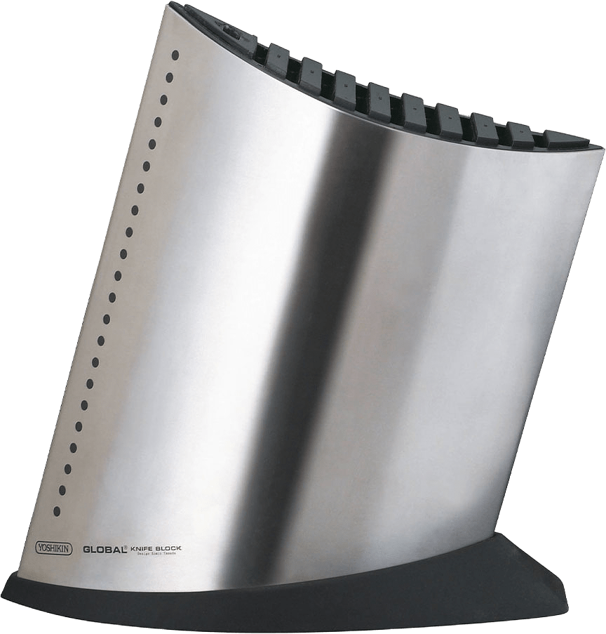 Knivblock rfr 9+1, från Global, i färgen Rostfri.