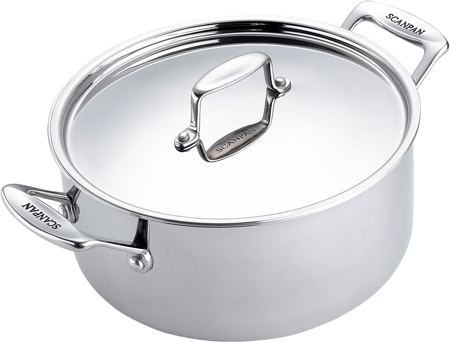 Gryta med lock 5 l, från Scanpan, i färgen Rostfri.