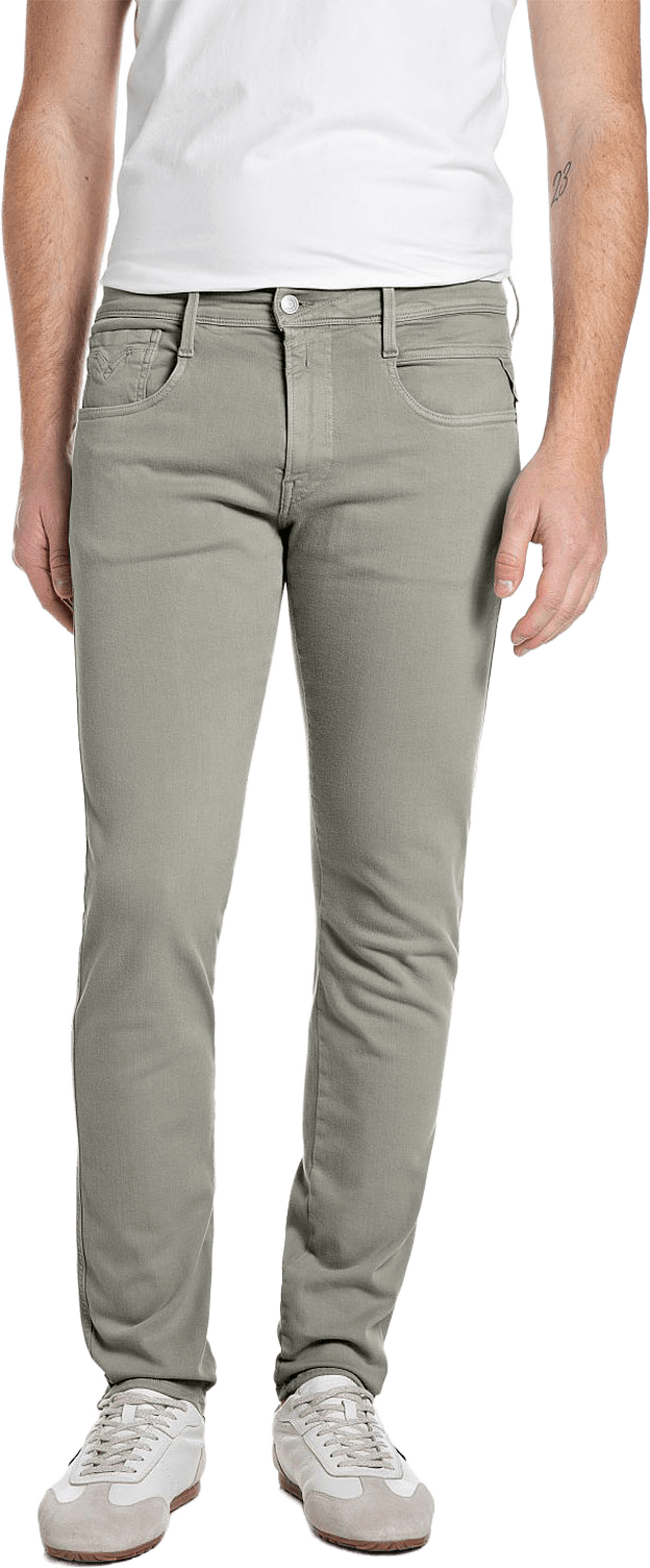 Hyperflex Colour Xlite Anbass Jeans, från Replay, i färgen Military.