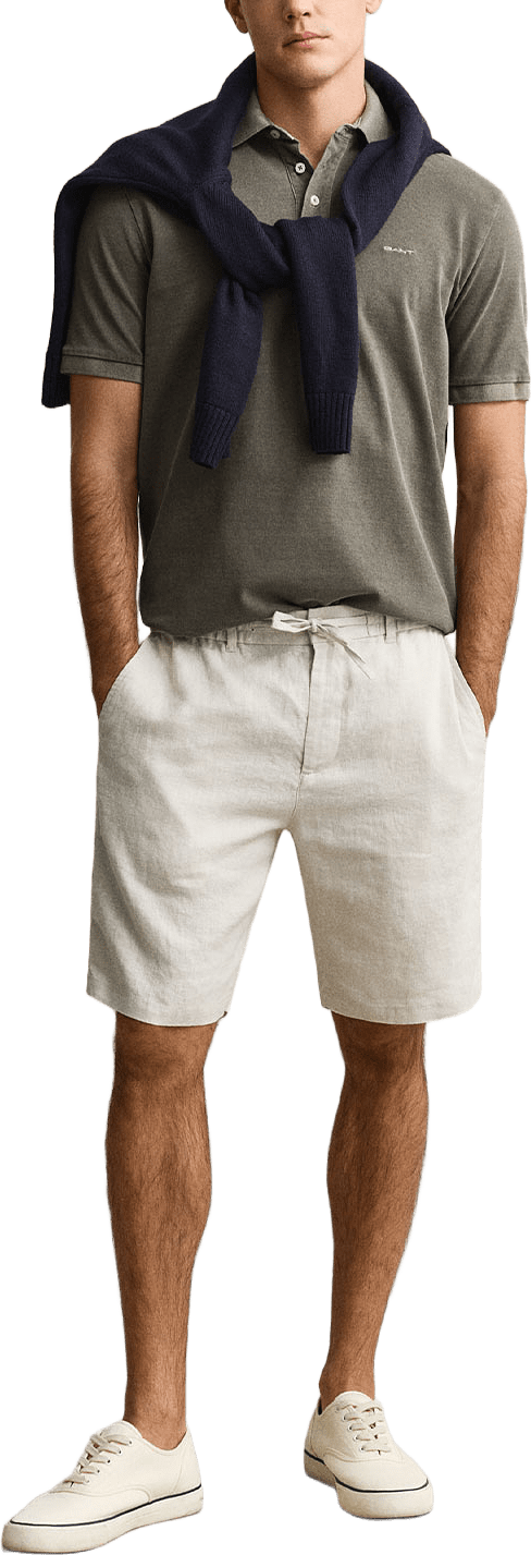 Linen Shorts, från GANT, i färgen Sand.
