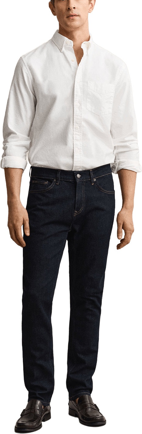 Slim Fit Clean Wash Jeans, från GANT, i färgen Dark Blue.