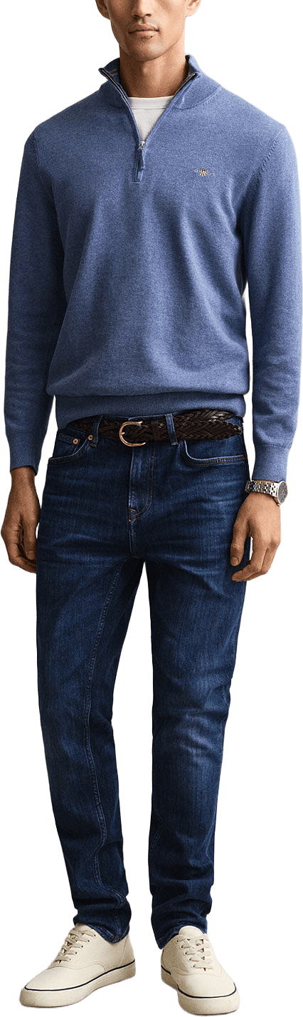 Slim Fit Jeans, från GANT, i färgen Mid Blue Worn In.