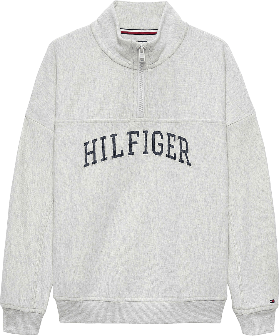 Varsity Zip Sweatshirt, från Tommy Hilfiger, i färgen Light Grey Heather.