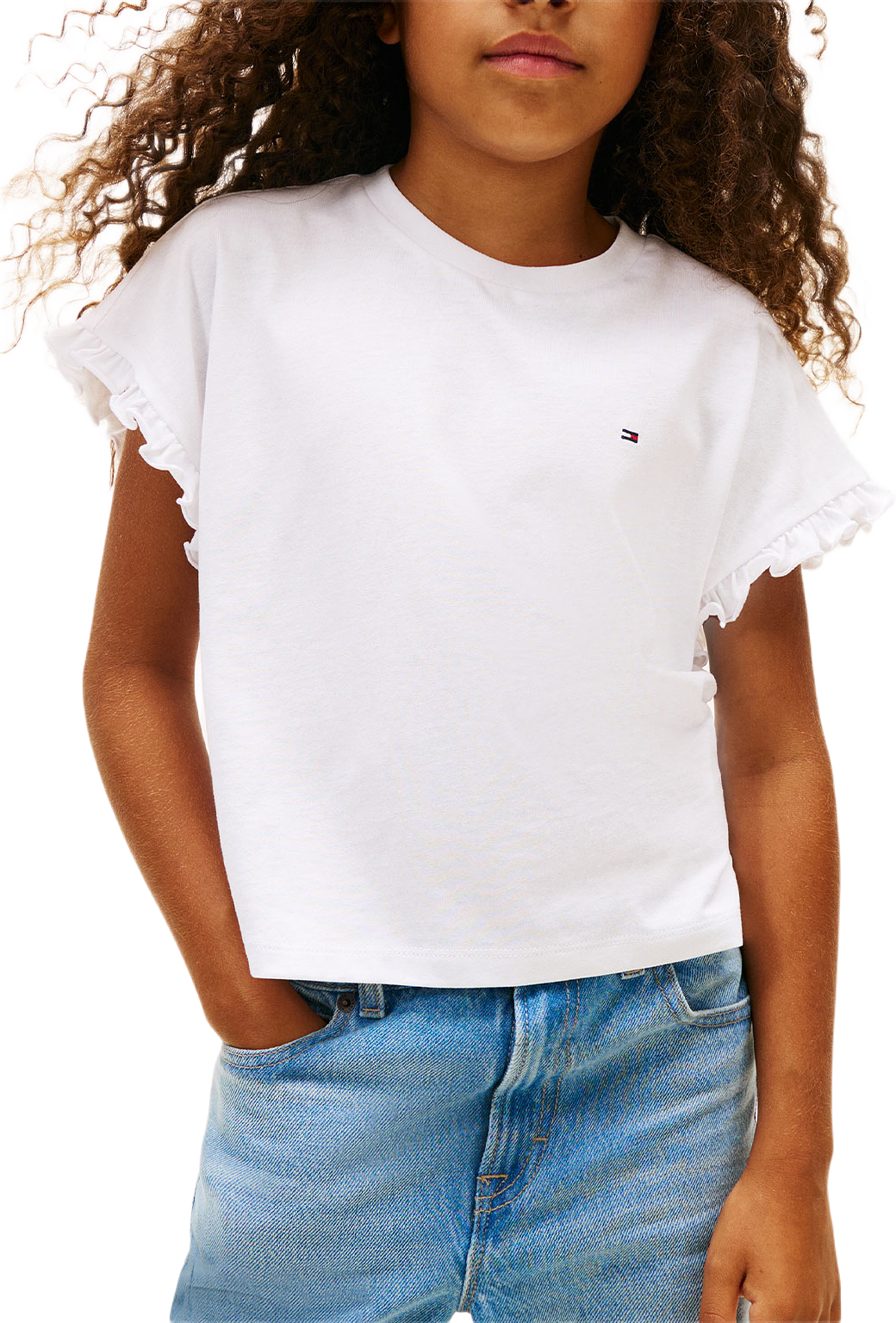 ESSENTIAL TOP SS, från Tommy Hilfiger, i färgen Pearly Pink.