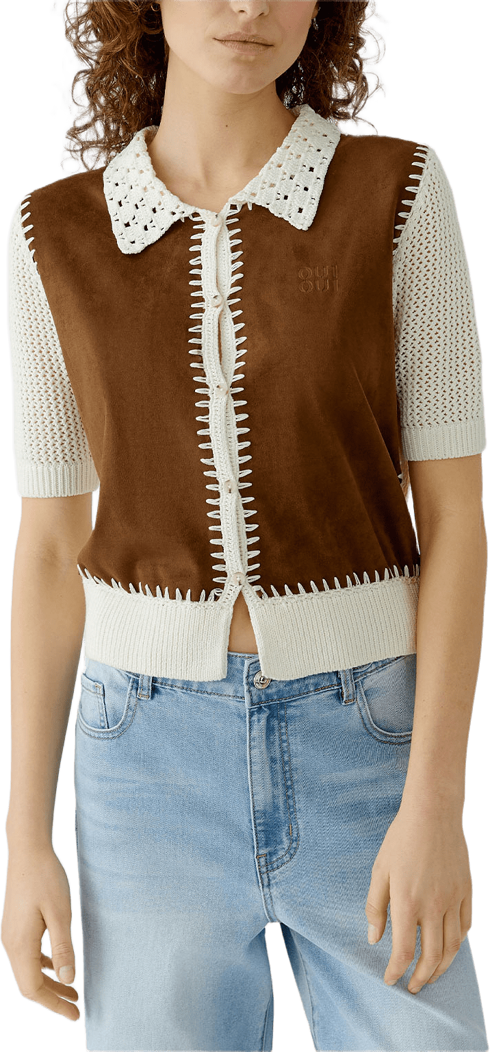 Oui Capsule Jacket, från Oui, i färgen White Brown.