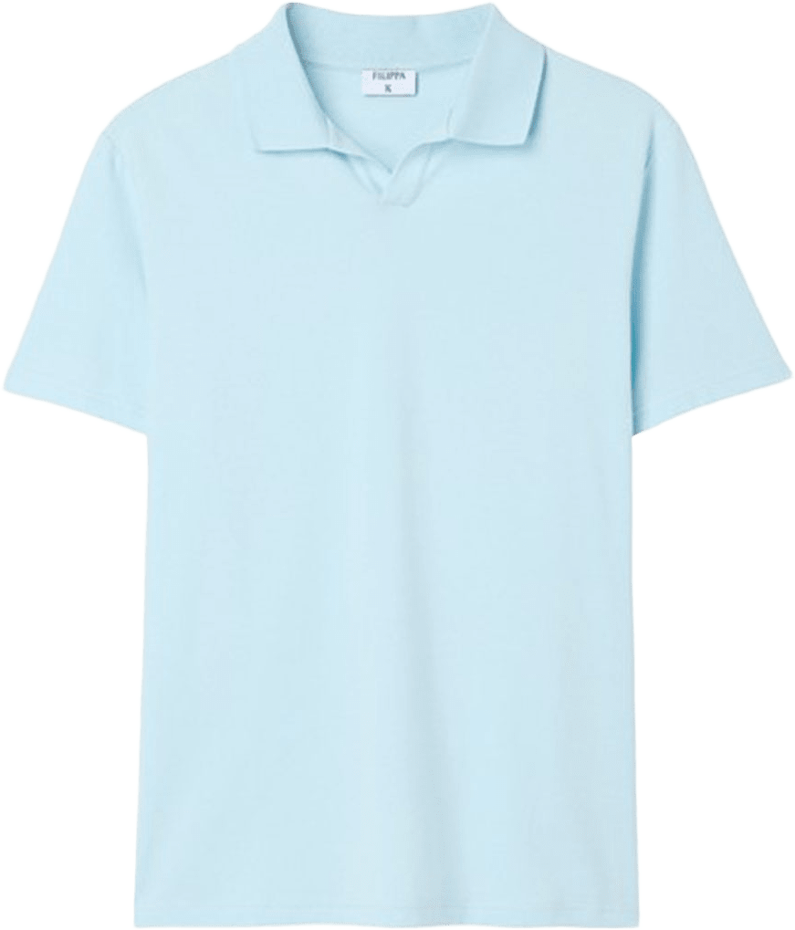 Stretch Cotton Polo T-Shirt, från Filippa K, i färgen Frost Blue.
