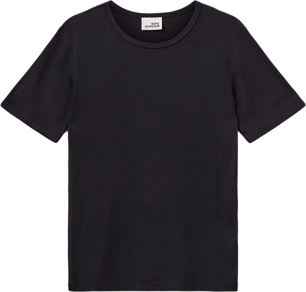 NATALIASY RIB T-SHIRT, från Sofie Schnoor, i färgen Black.
