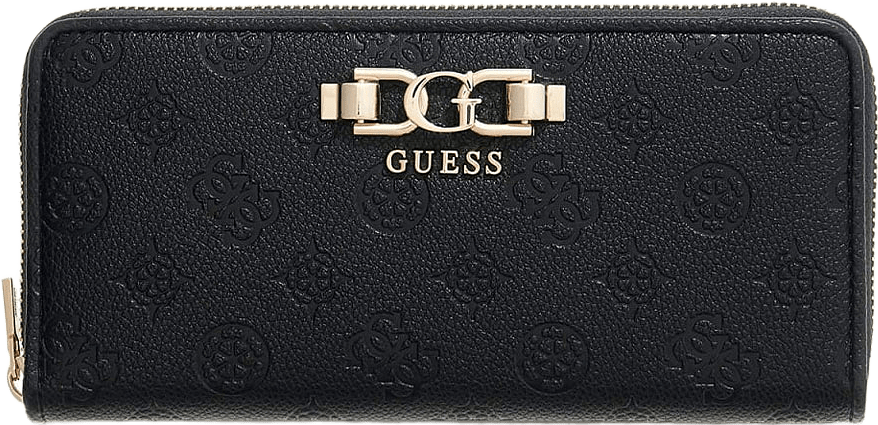ANISE SLG LARGE ZIP AROUND, från Guess, i färgen Black Logo.