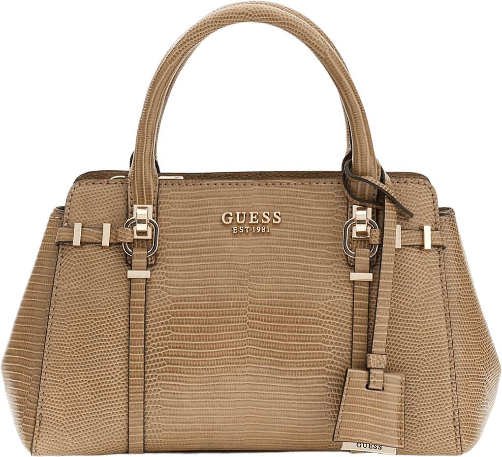 LEONA SMALL MULTI COMP SATCHEL, från Guess, i färgen Beige.